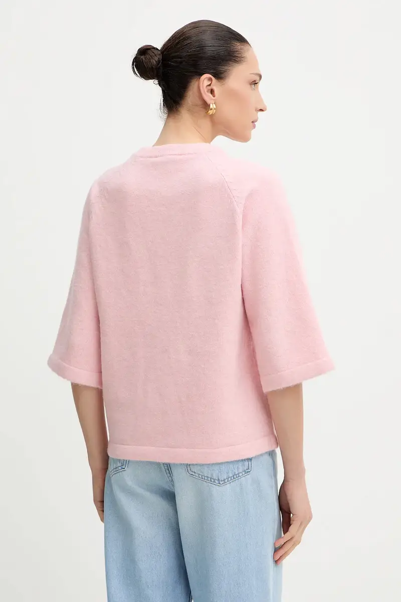 maglione in misto lana donna colore rosa MDELIA miniatura 3