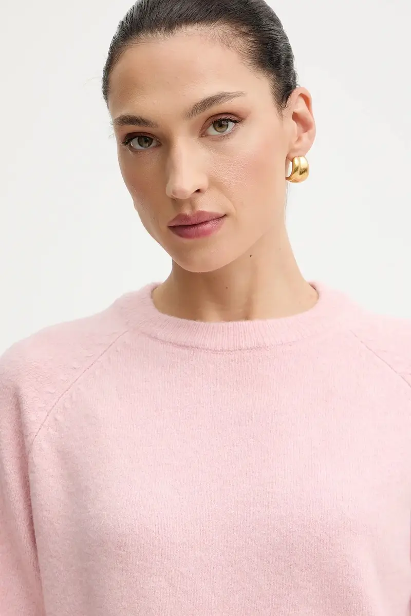 maglione in misto lana donna colore rosa MDELIA miniatura 4