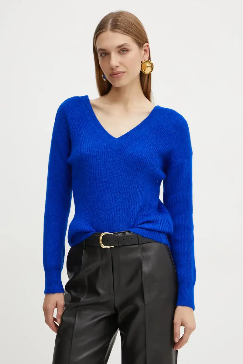 maglione in misto lana MATILD3 donna colore blu MATILD3 miniatura 4