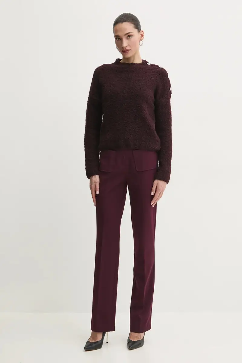 maglione in misto lana MBULLE donna colore granata MBULLE miniatura 2