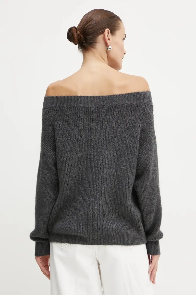 maglione in misto lana MREINE donna colore grigio MREINE miniatura 3