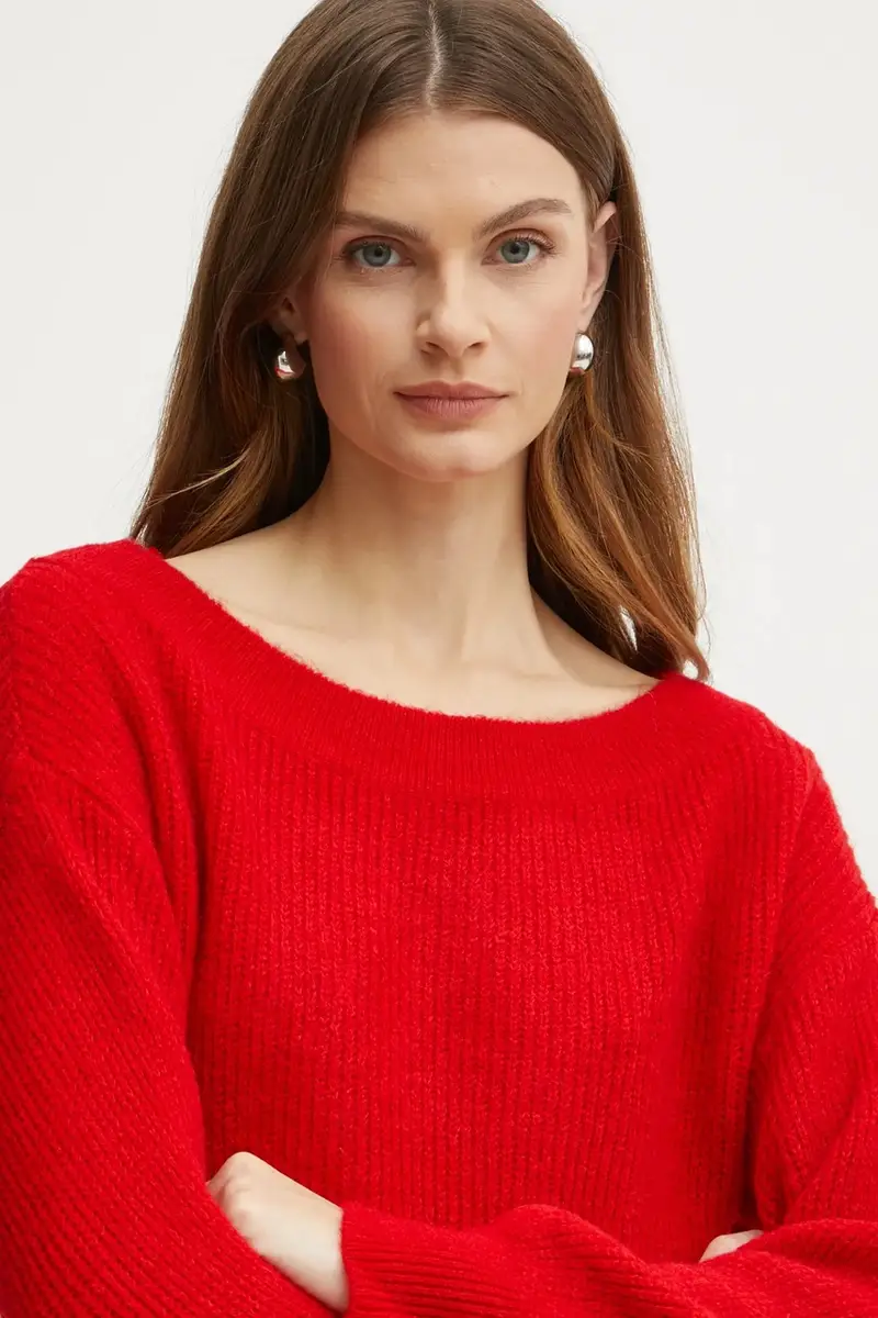 maglione in misto lana MREINE donna colore rosso MREINE miniatura 4