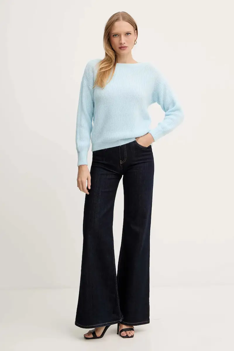 maglione in misto lana MREINE donna colore rosso MREINE Blu miniatura 2