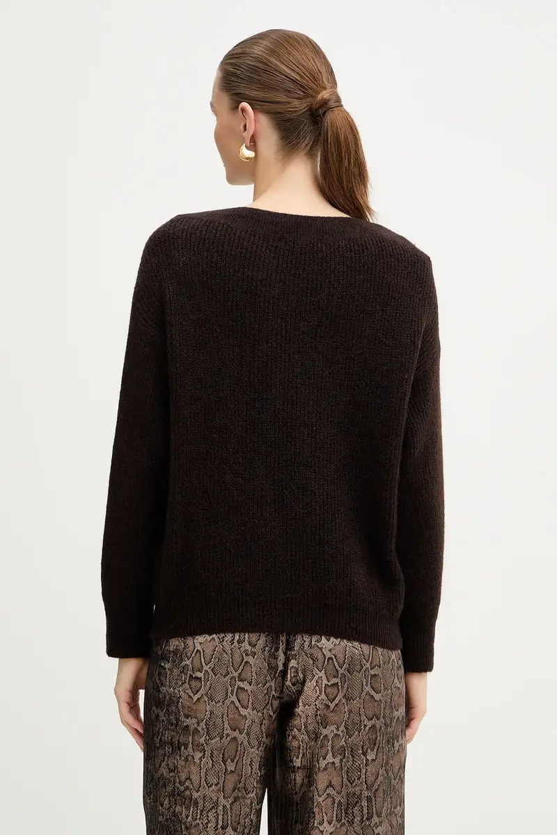 maglione in misto lana MREINE donna colore rosso MREINE Marrone miniatura 3