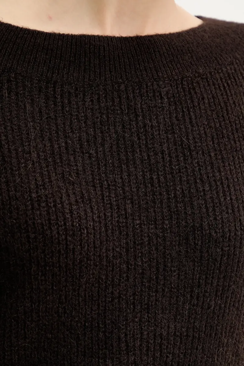 maglione in misto lana MREINE donna colore rosso MREINE Marrone miniatura 5