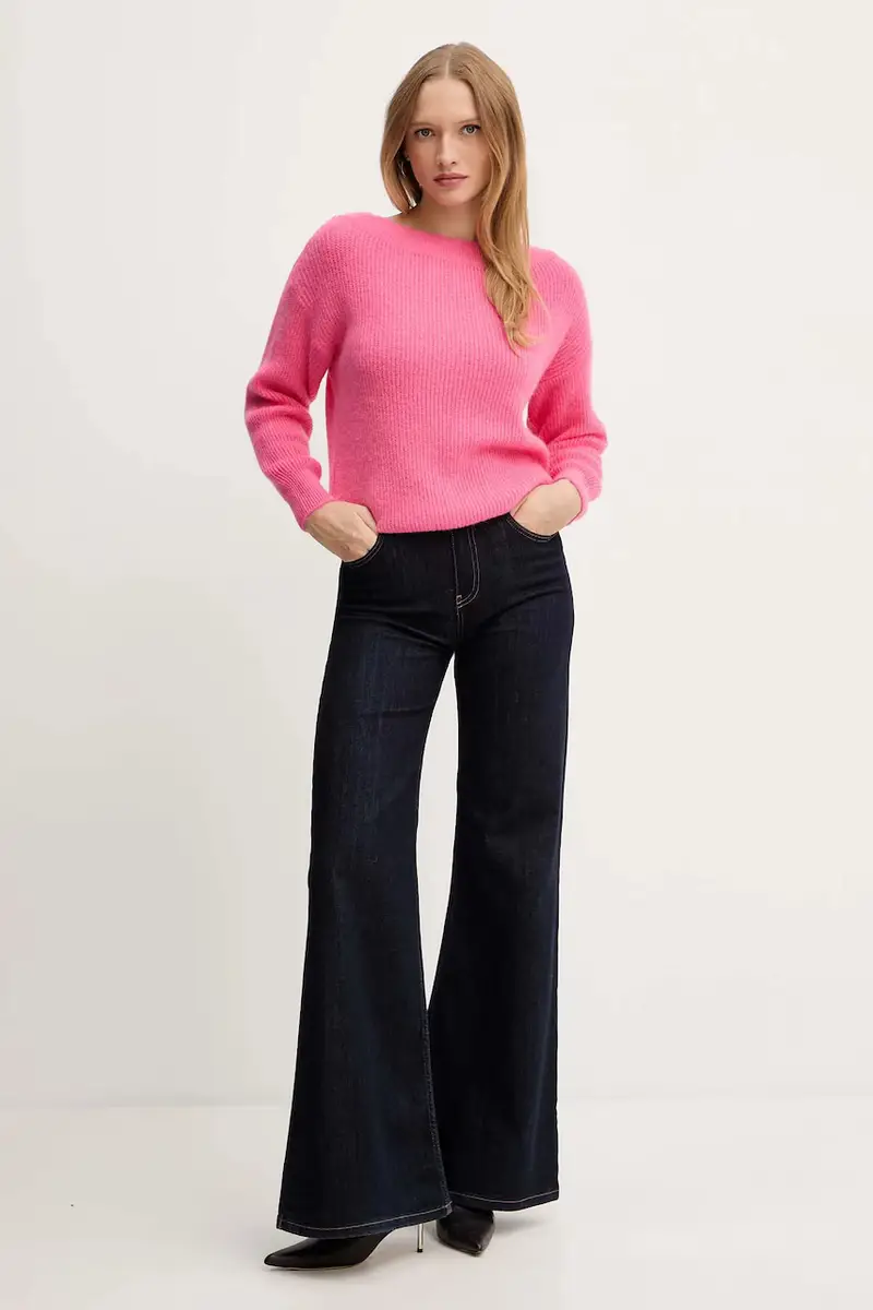 maglione in misto lana MREINE donna colore rosso MREINE Rosa miniatura 2