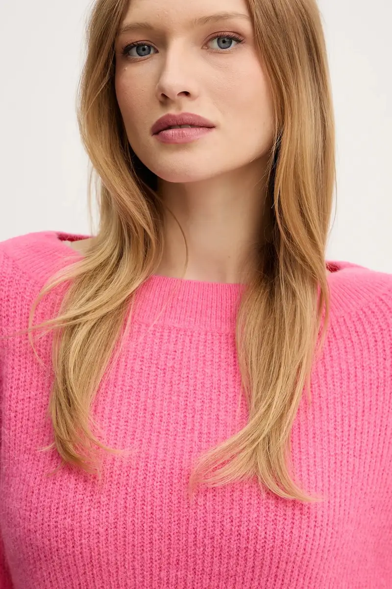 maglione in misto lana MREINE donna colore rosso MREINE Rosa miniatura 4