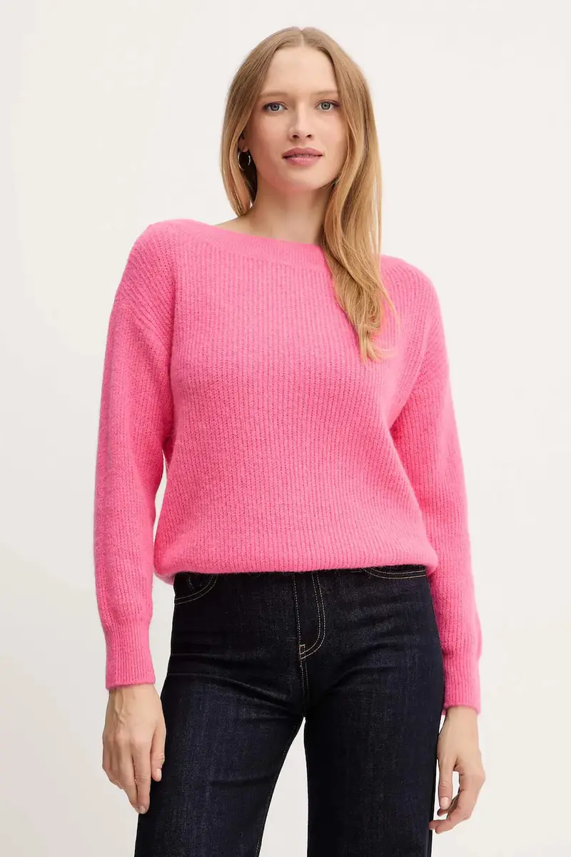 maglione in misto lana MREINE donna colore rosso MREINE Rosa