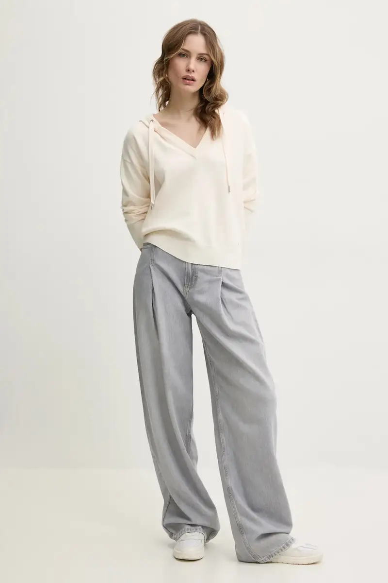 maglione MBALLON donna colore beige MBALLON miniatura 2