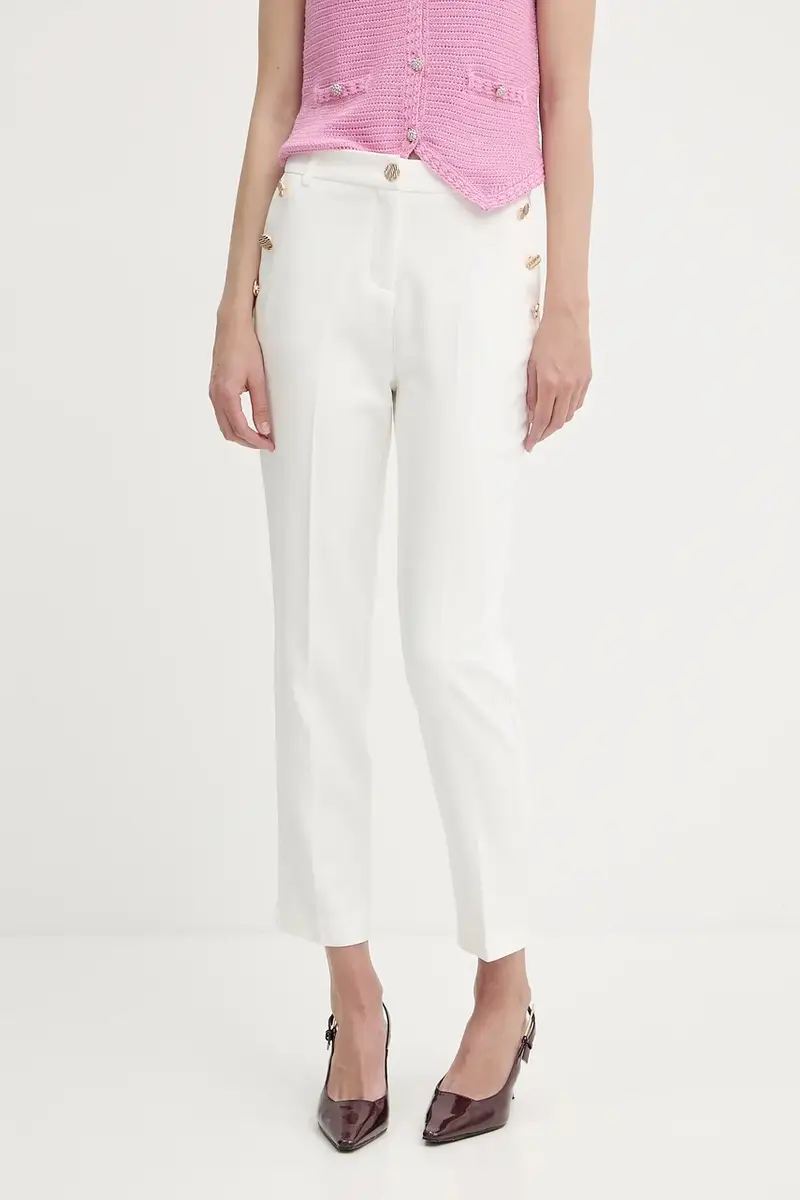 pantaloni donna colore bianco PKY.F miniatura 4