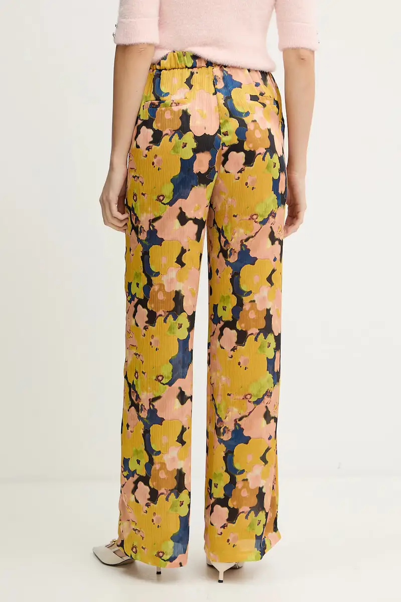 pantaloni donna colore giallo PERY.F miniatura 3