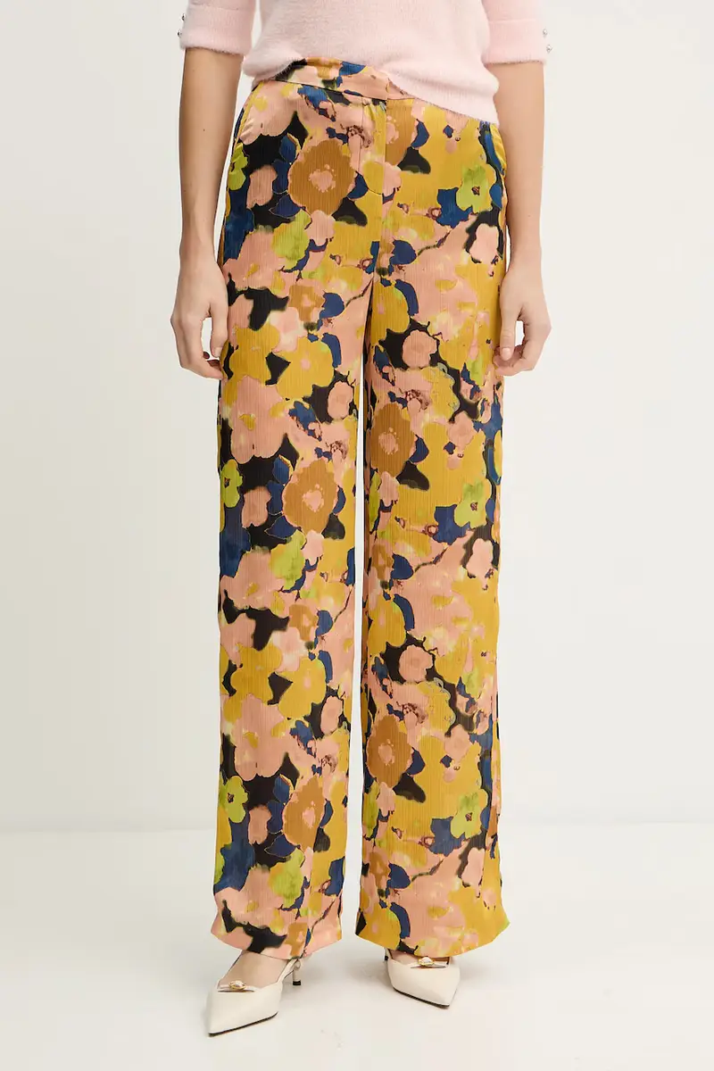 pantaloni donna colore giallo PERY.F