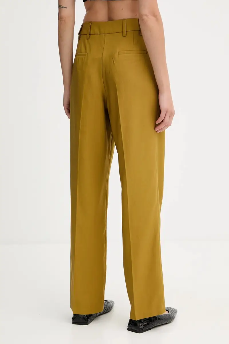 pantaloni donna colore giallo PFIJA.F miniatura 3