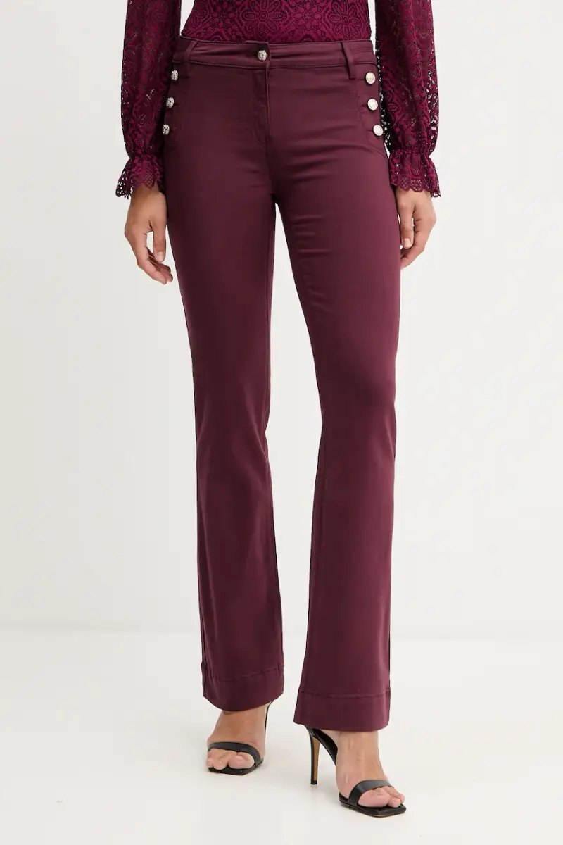 pantaloni donna colore granata PLUMI