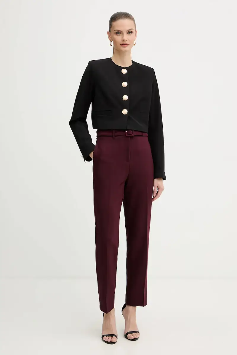 pantaloni donna colore granata PLUNE.F miniatura 2