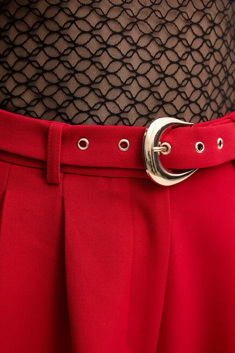 pantaloni donna colore rosso PRED.F miniatura 4