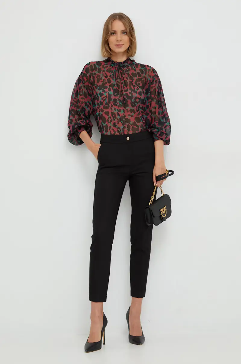 pantaloni donna Nero miniatura 2