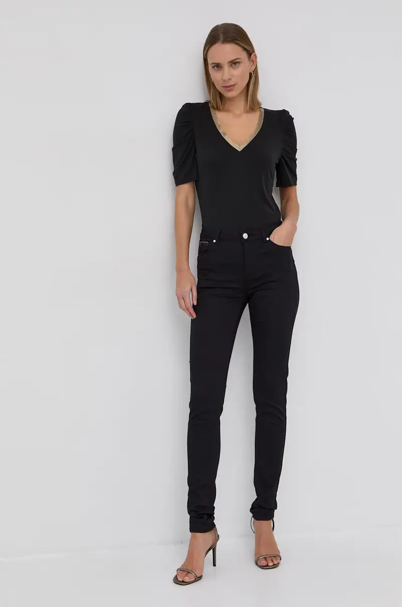 pantaloni donna Nero miniatura 2