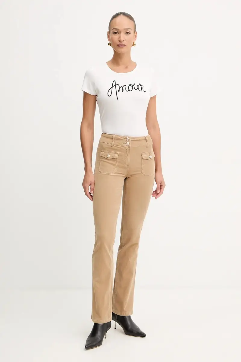 pantaloni in velluto a coste POLENO colore marrone POLENO miniatura 2