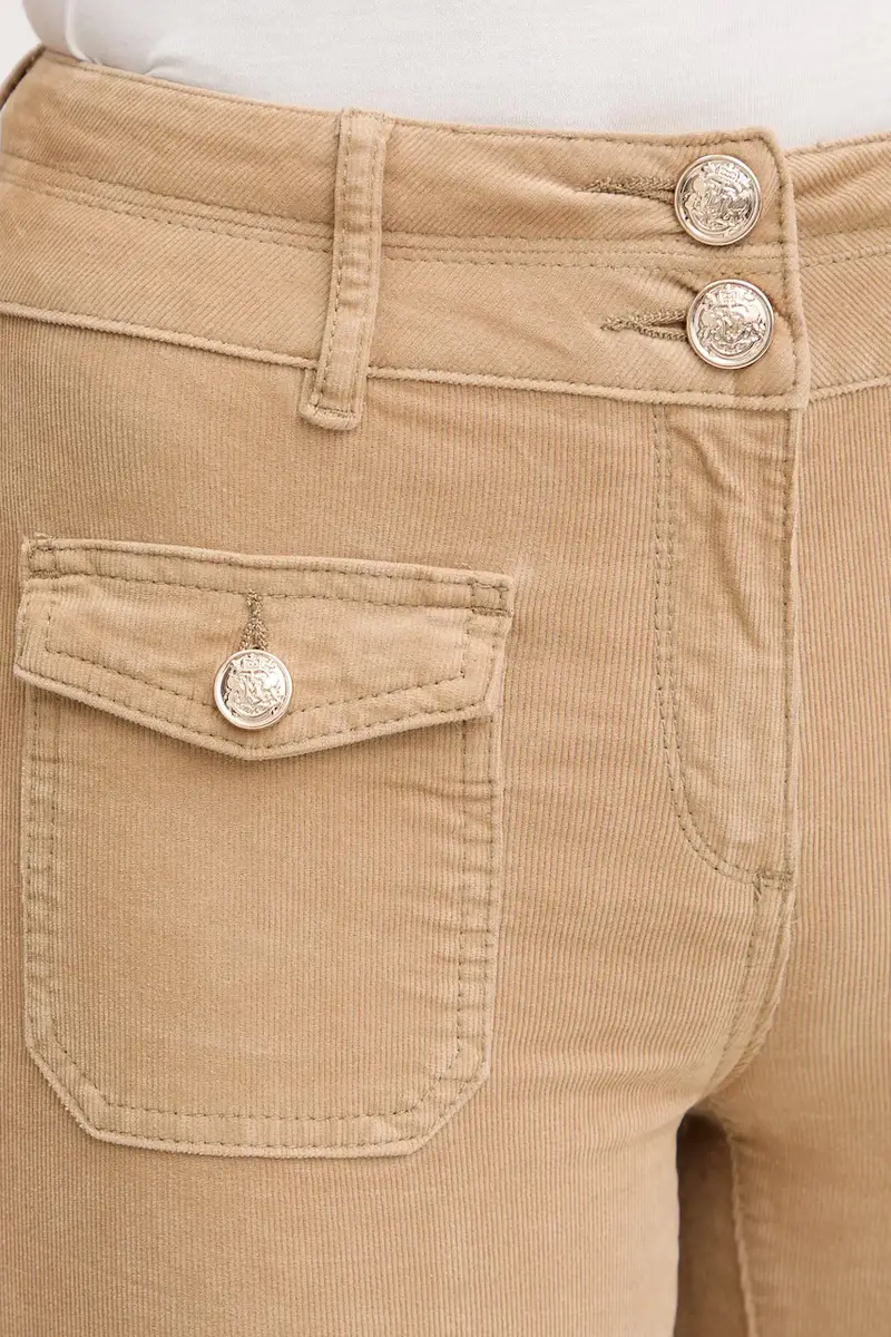 pantaloni in velluto a coste POLENO colore marrone POLENO miniatura 4