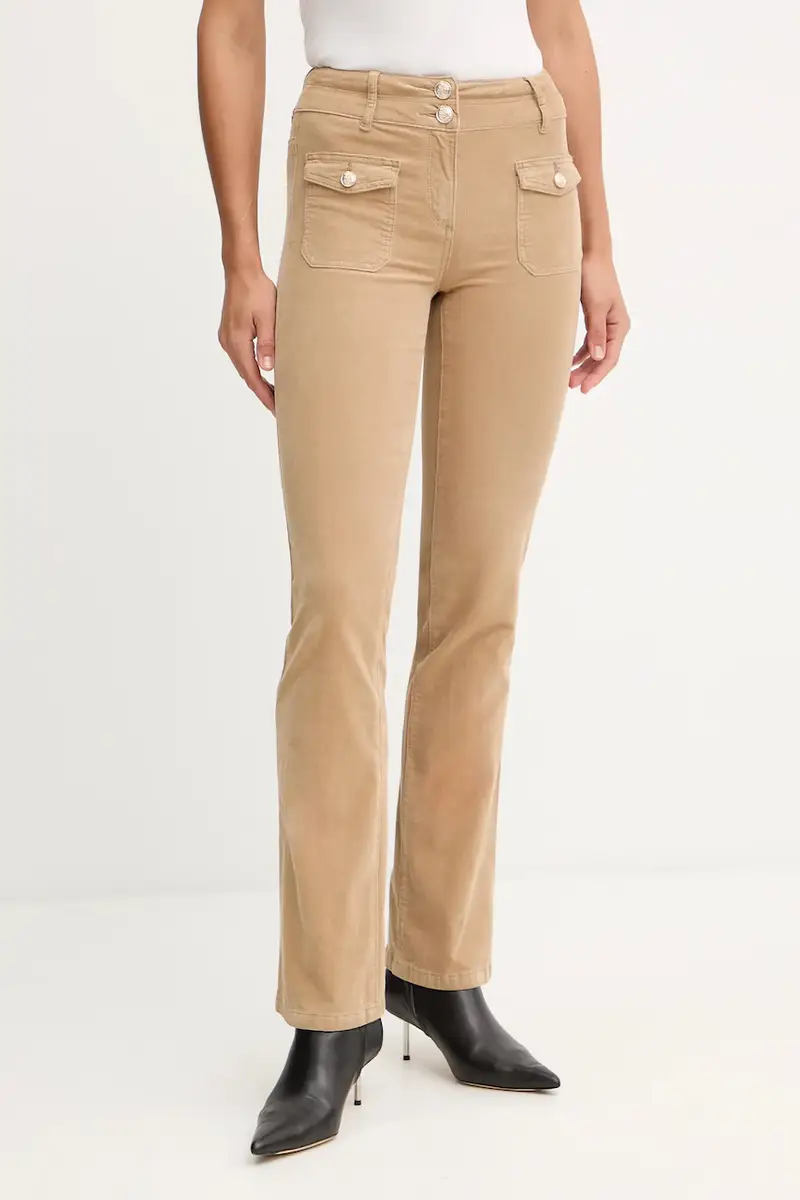 pantaloni in velluto a coste POLENO colore marrone POLENO