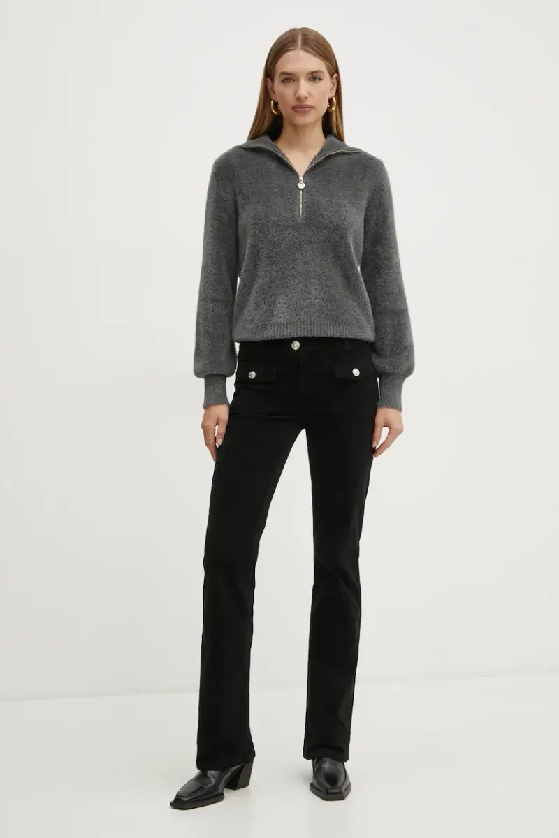 pantaloni in velluto a coste POLENO colore nero POLENO miniatura 2