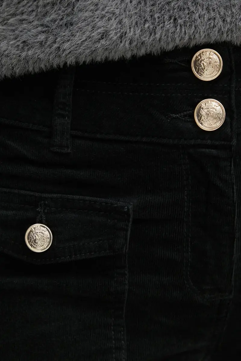 pantaloni in velluto a coste POLENO colore nero POLENO miniatura 5