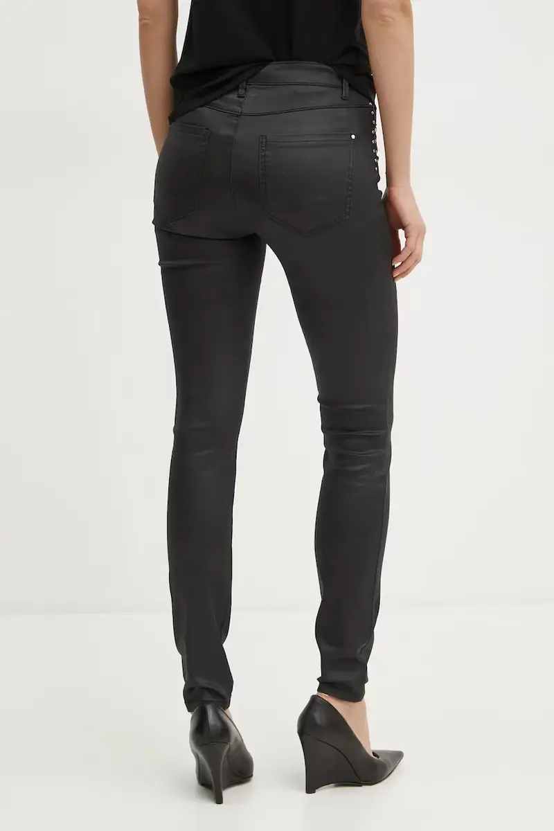 Morgan Pantaloni Nero in cotone per donna miniatura 3