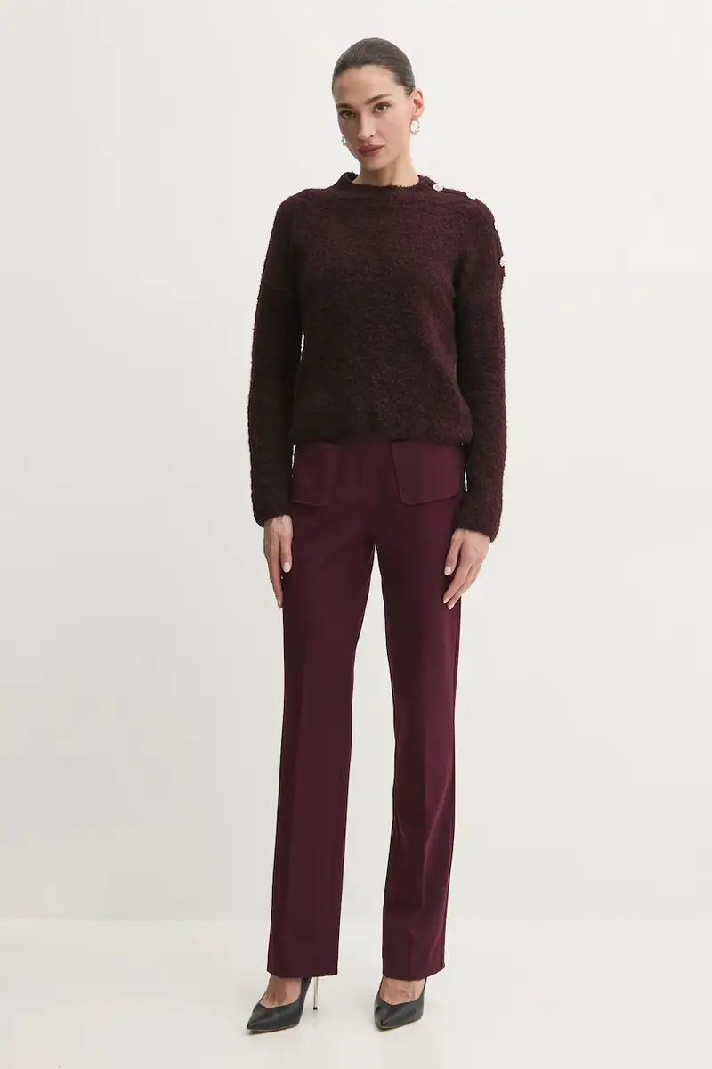 pantaloni POULO.F donna colore granata POULO.F miniatura 2