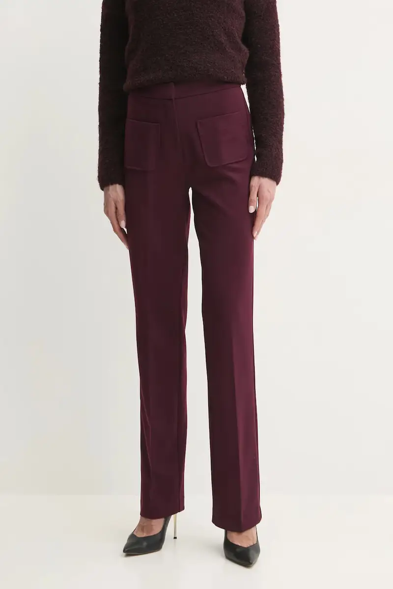 pantaloni POULO.F donna colore granata POULO.F