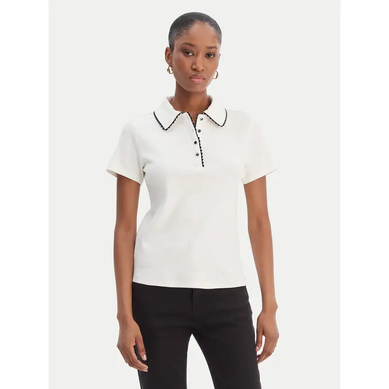 Polo 261-DLOLI Bianco Slim Fit
