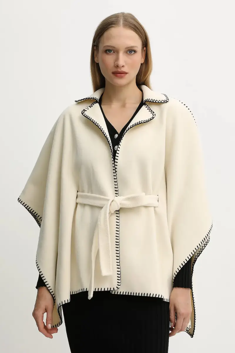 poncho colore beige 5BELCO