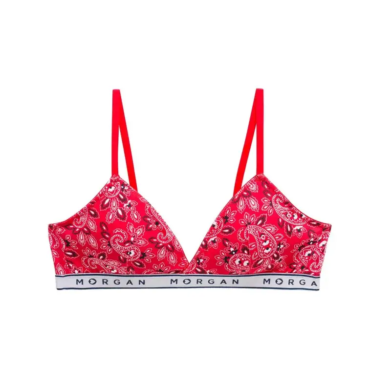 Reggiseno triangolare con coppe removibili in cotone donna Morgan Isa