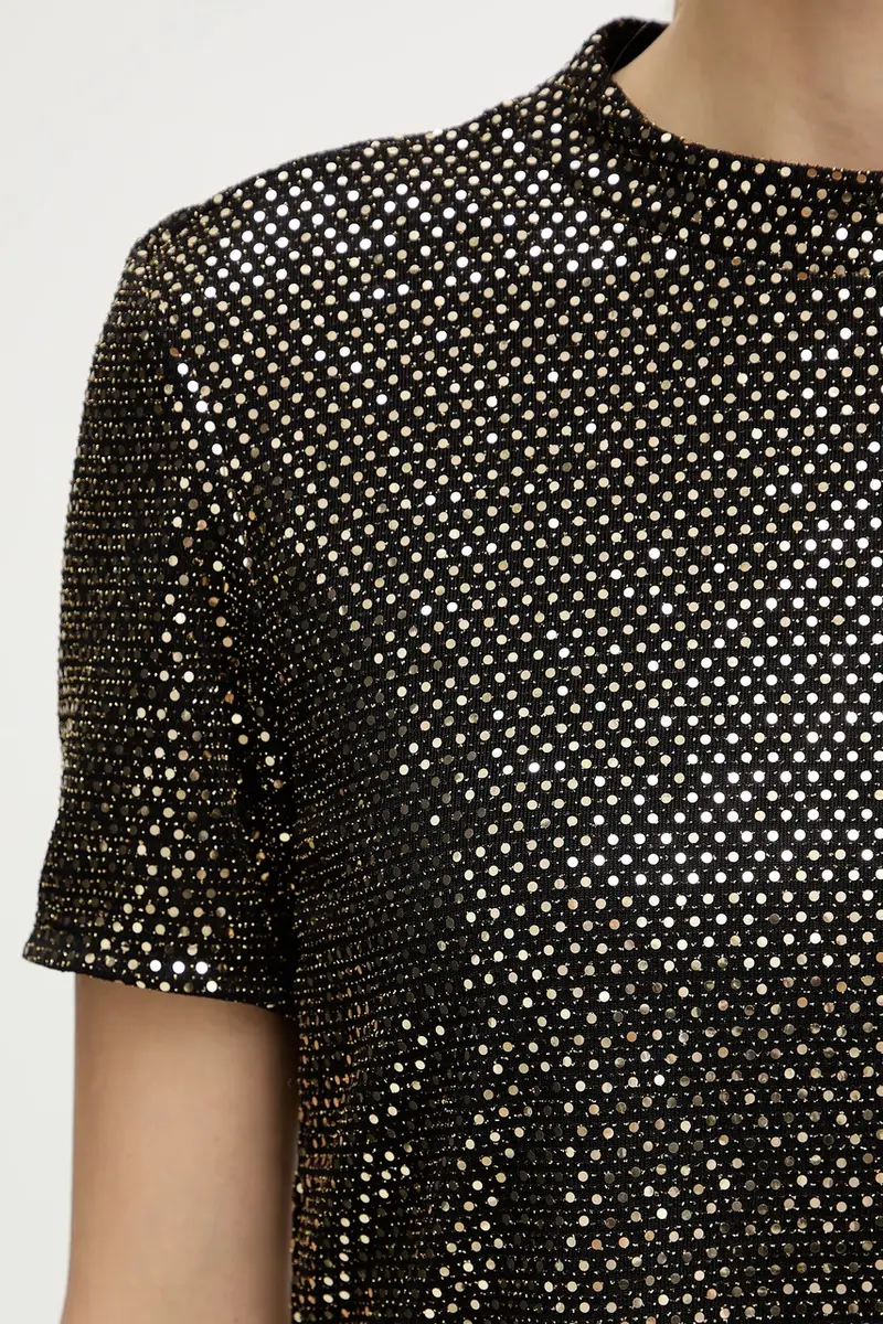 Morgan T-shirt Donna Nero 3920867 miniatura 5