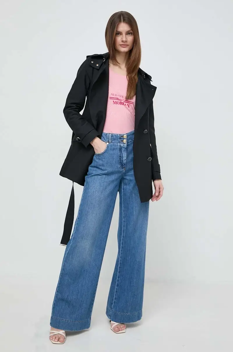 Morgan Trench Donna Nero 2889885 miniatura 2