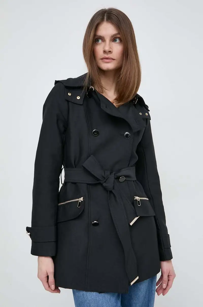 Morgan Trench Donna Nero 2889885 miniatura 5