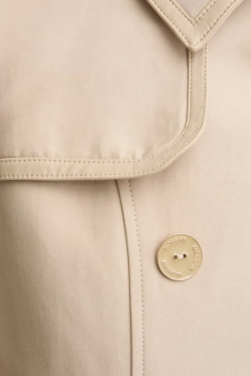Morgan Trench Donna Beige 3121250 miniatura 5