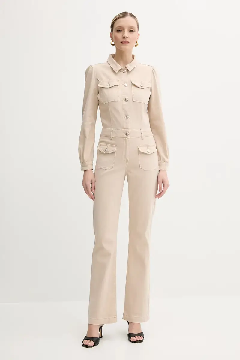 tuta in denim PVARMA colore beige PVARMA