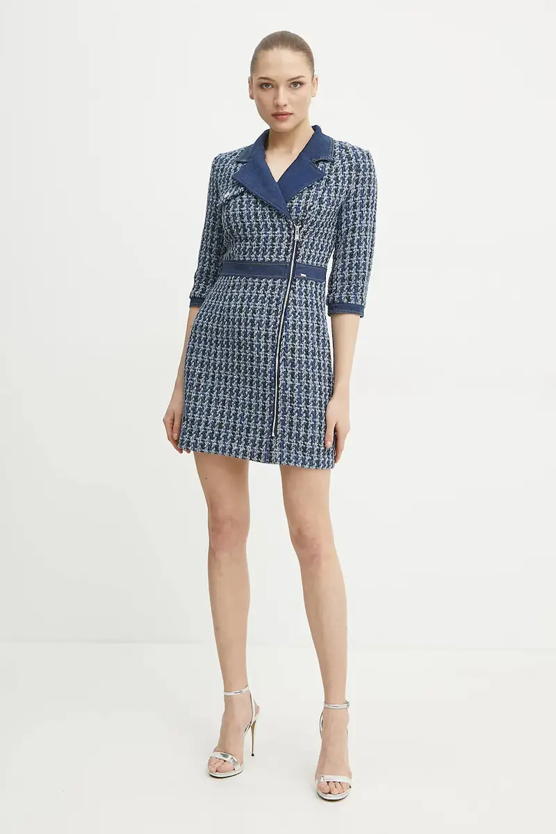 vestito con aggiunta di lana RETTI colore blu RETTI miniatura 2