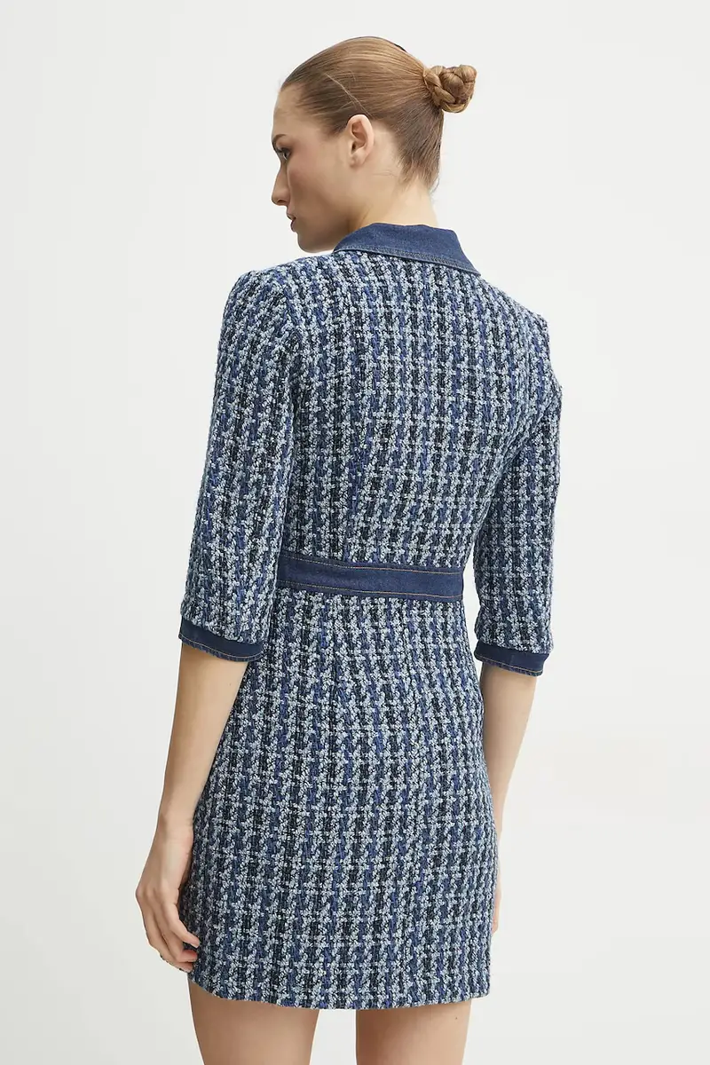 vestito con aggiunta di lana RETTI colore blu RETTI miniatura 3