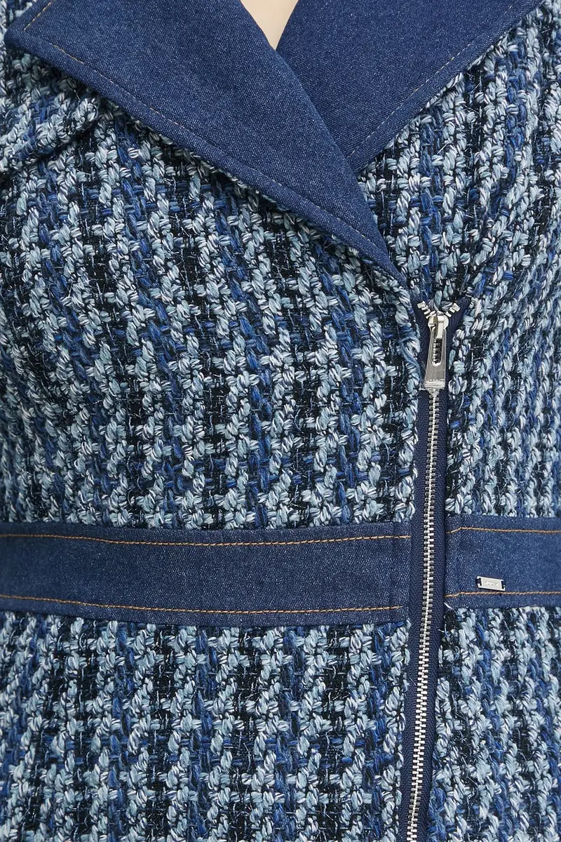 vestito con aggiunta di lana RETTI colore blu RETTI miniatura 5