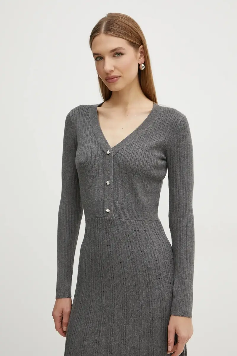 vestito con aggiunta di lana RMFRED colore grigio RMFRED miniatura 4