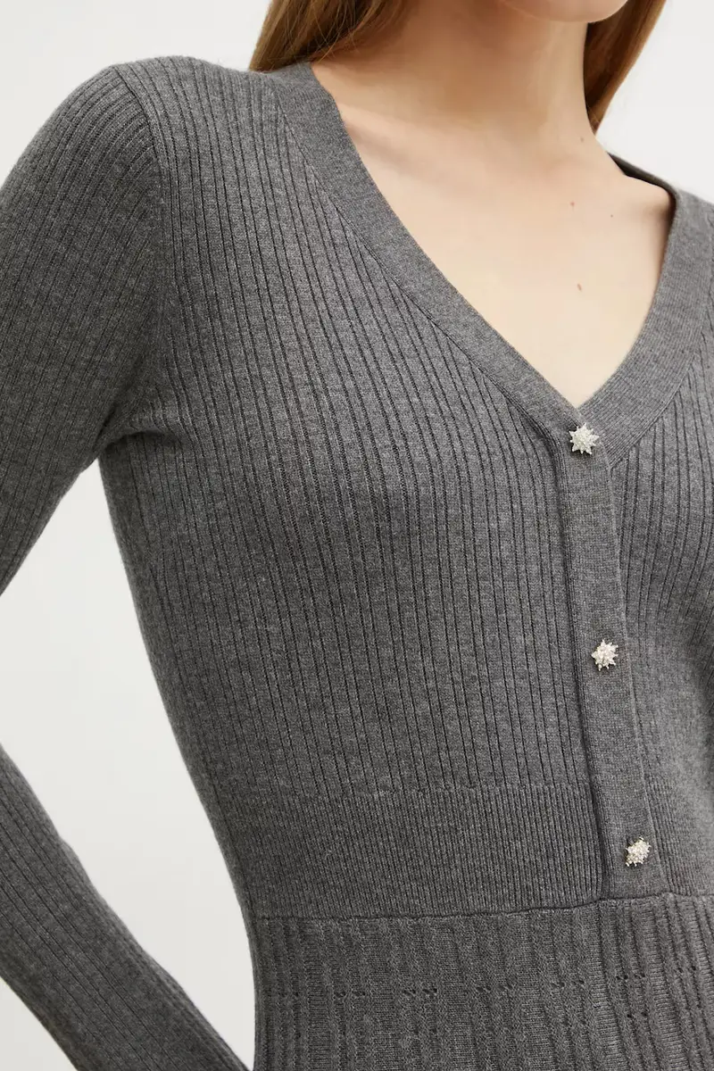 vestito con aggiunta di lana RMFRED colore grigio RMFRED miniatura 5