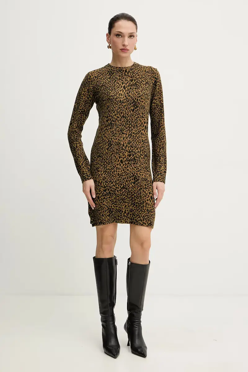 vestito con aggiunta di lana Verde miniatura 2