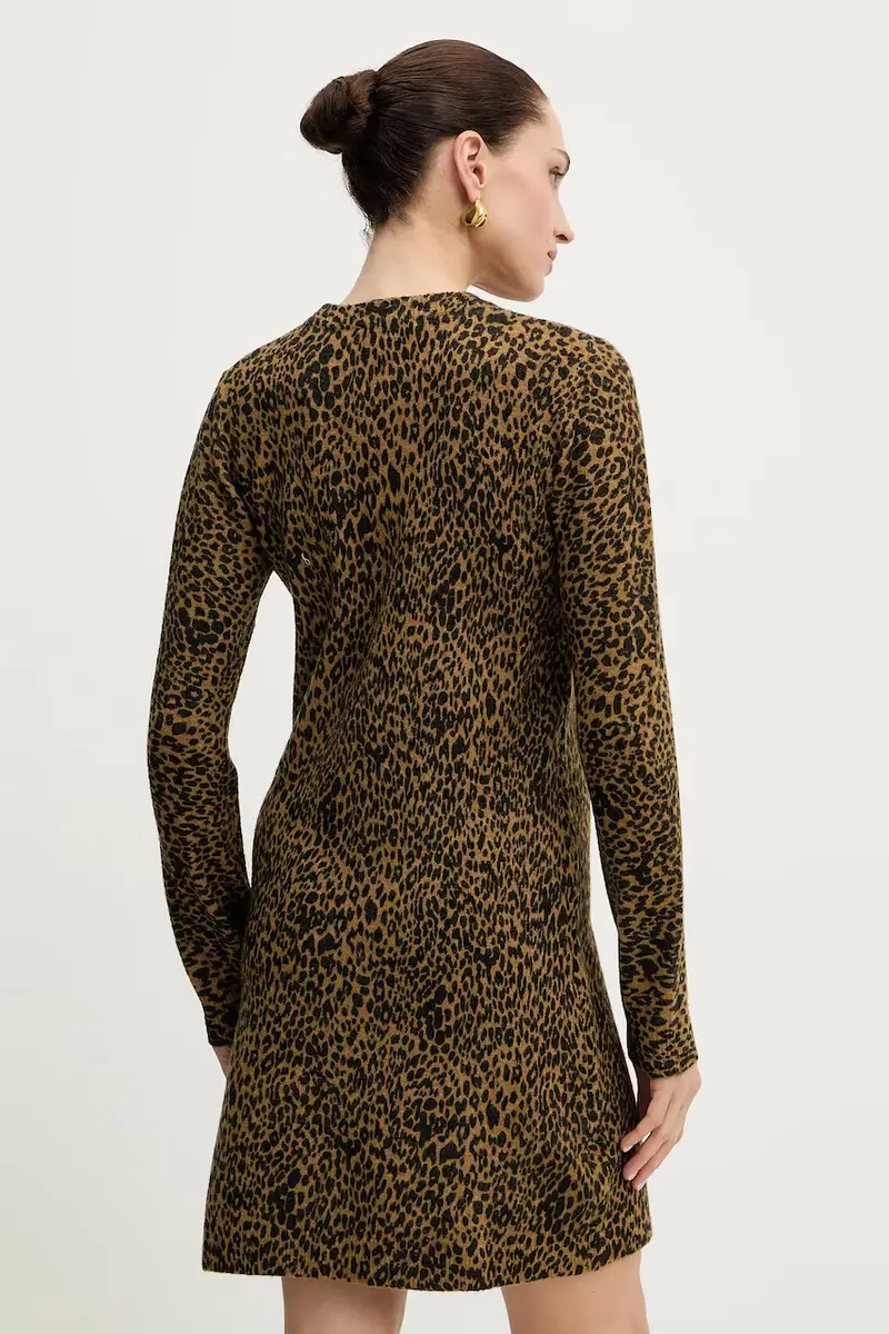 vestito con aggiunta di lana Verde miniatura 3