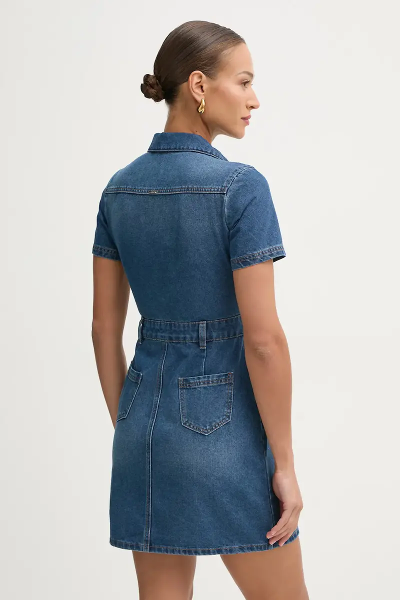 vestito di jeans colore blu miniatura 3