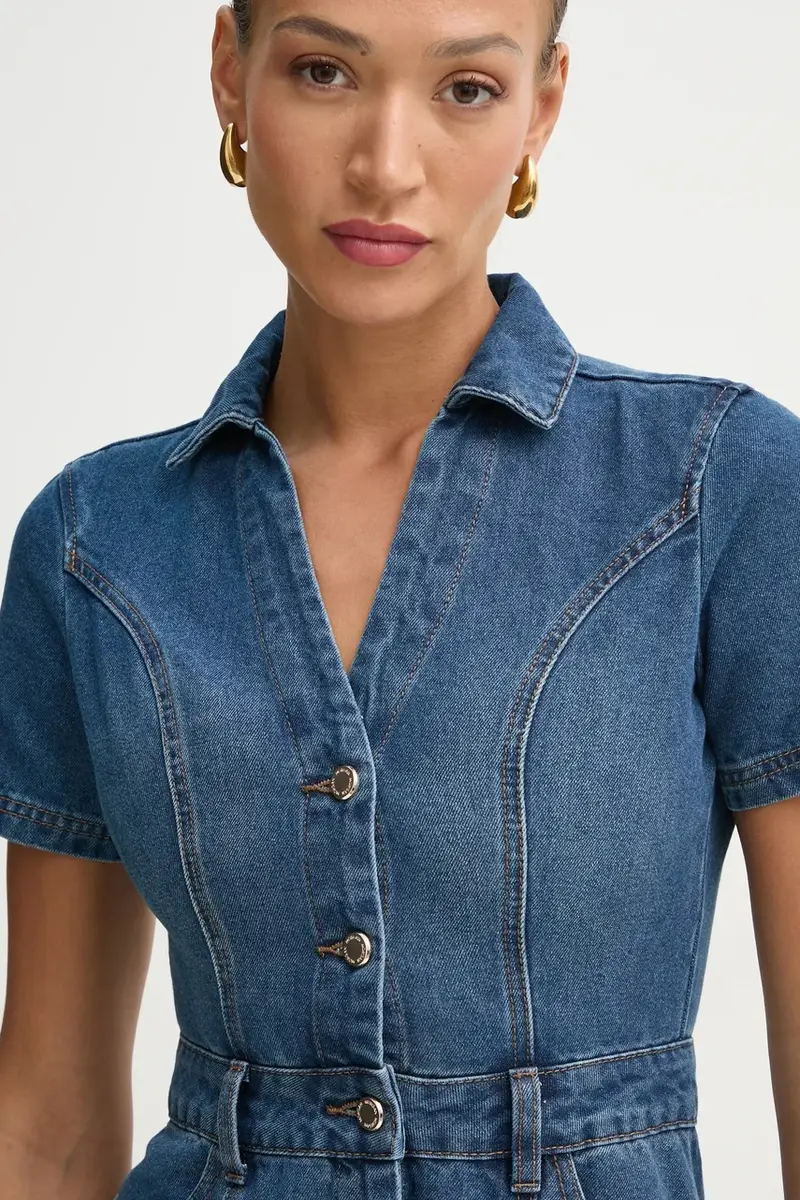 vestito di jeans colore blu miniatura 4