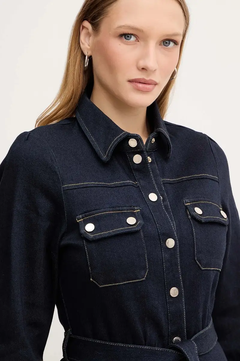 vestito di jeans colore blu navy RJEANA miniatura 4