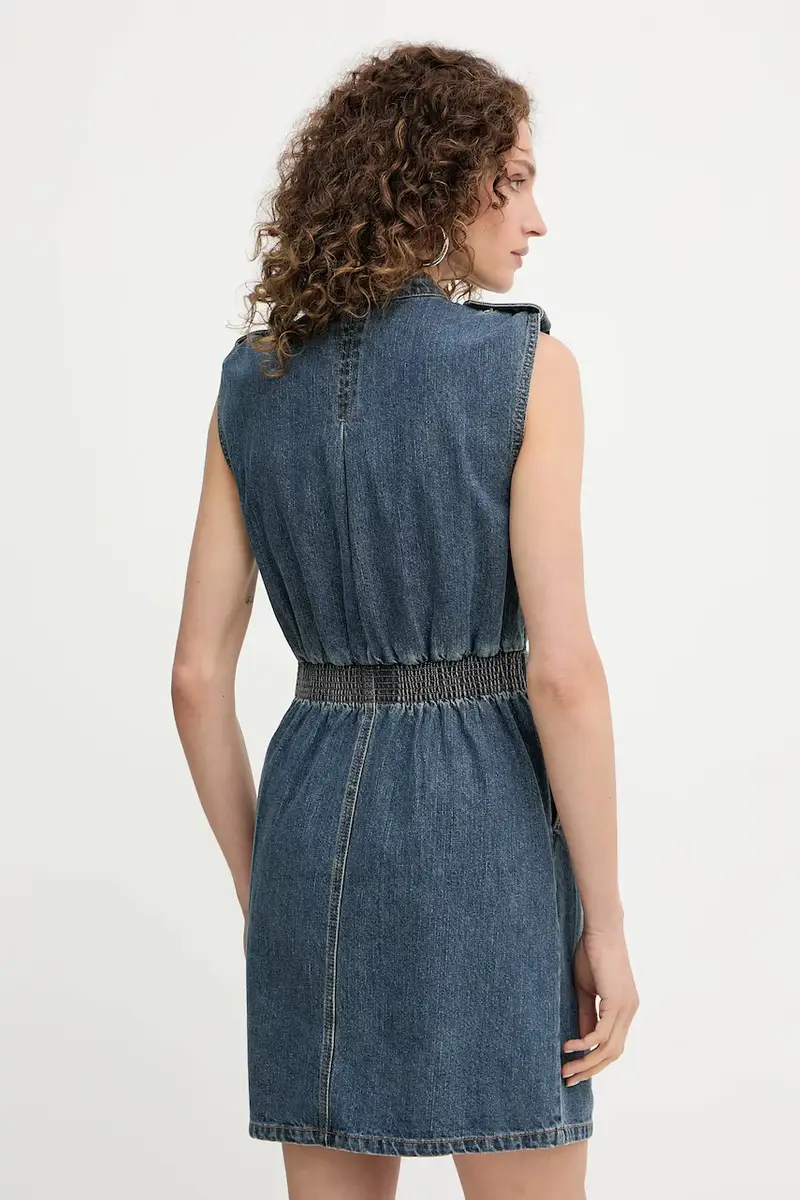 vestito di jeans colore blu navy RNAPA miniatura 3