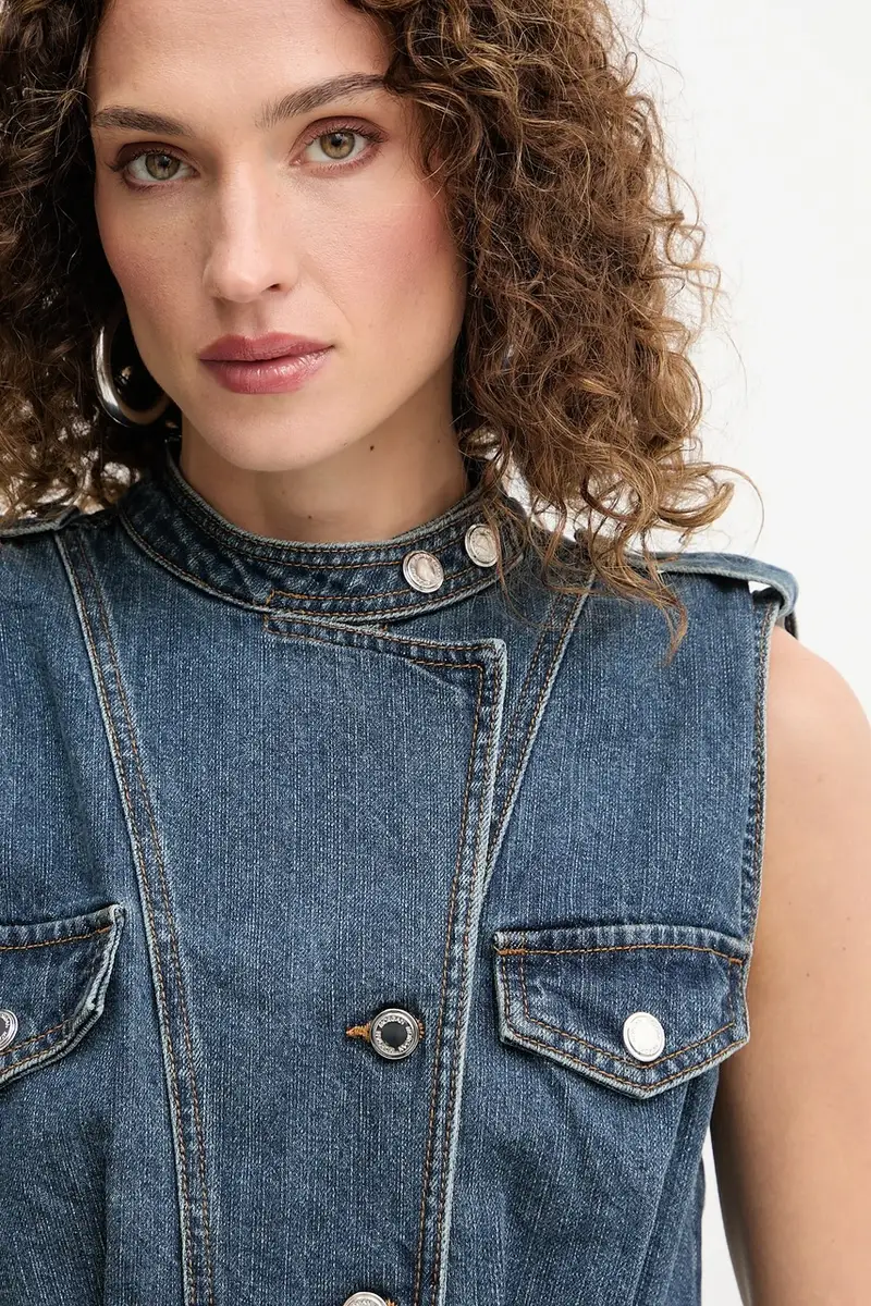 vestito di jeans colore blu navy RNAPA miniatura 4